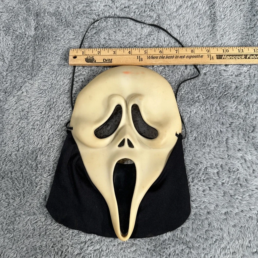 VTG Ghost Face Mask Stamp Glow Scream Easter Unlimited Inc Fun World Div OG